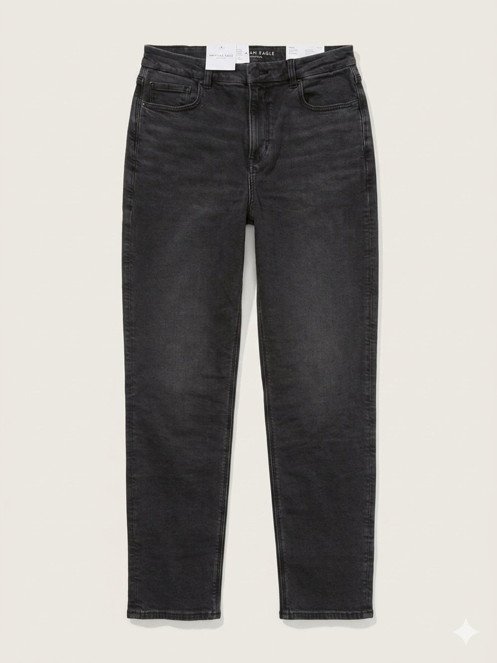 American Eagle Curvy Mom Jean Black Stretch Denim Size 14 Long 14L/32L NWT